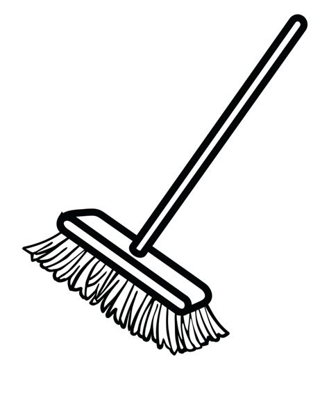 broom clipart black and white|More.